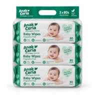 Anak Ceria Baby Wipes Fragrance Free 3 x 80s