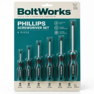 BoltWorks Phillips Screwdriver Set 6 Piece
