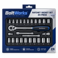 BoltWorks Ratchet Socket Set 24 Piece