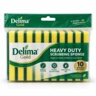 Delima Gold Heavy Duty Scrubbing Sponge 10pcs