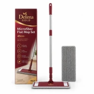 Delima Gold Microfiber Flat Mop Set 45cm