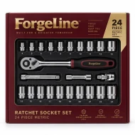 ForgeLine Ratchet Socket Set 24 Piece