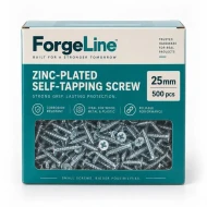 ForgeLine Zinc-Plated Self-Tapping Screw 25mm 500pcs
