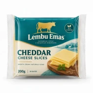 Lembu Emas Cheddar Cheese Slices 200g