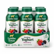 Lembu Emas Drinking Yoghurt Mixed Berry 6 x 200ml
