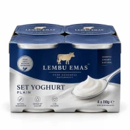Lembu Emas Set Yoghurt Plain 4 x 110g