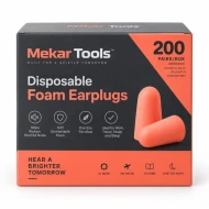 Mekar Tools Disposable Foam Earplugs 200 Pairs