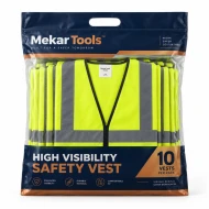 Mekar Tools High Visibility Safety Vest 10pcs