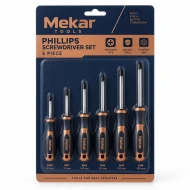 Mekar Tools Phillips Screwdriver Set 6 Piece