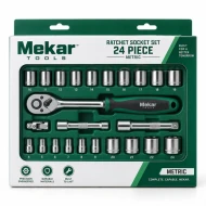 Mekar Tools Ratchet Socket Set 24 Piece